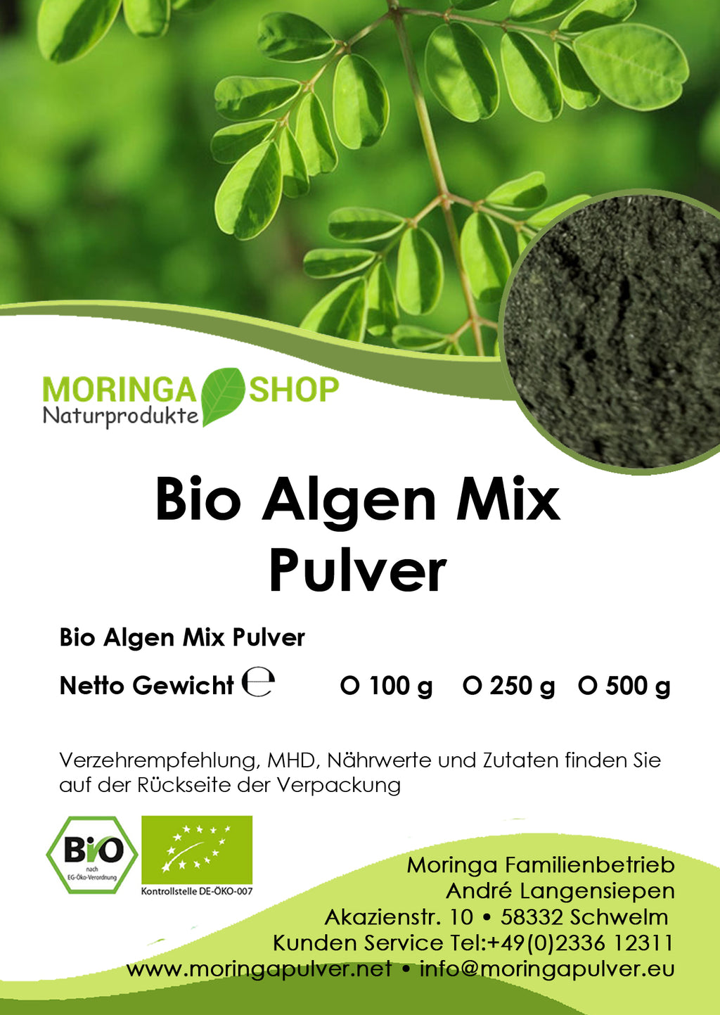 Algen Mix – Spirulina und Chlorella Pulver