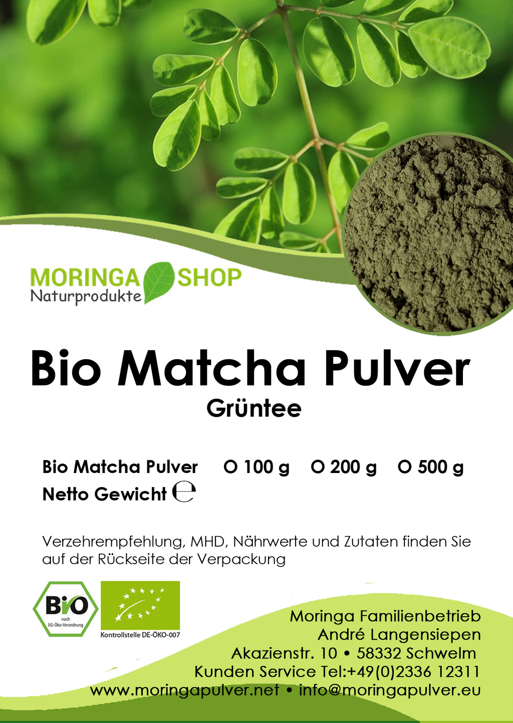 Matcha Pulver | Tee - Bio - Grüntee