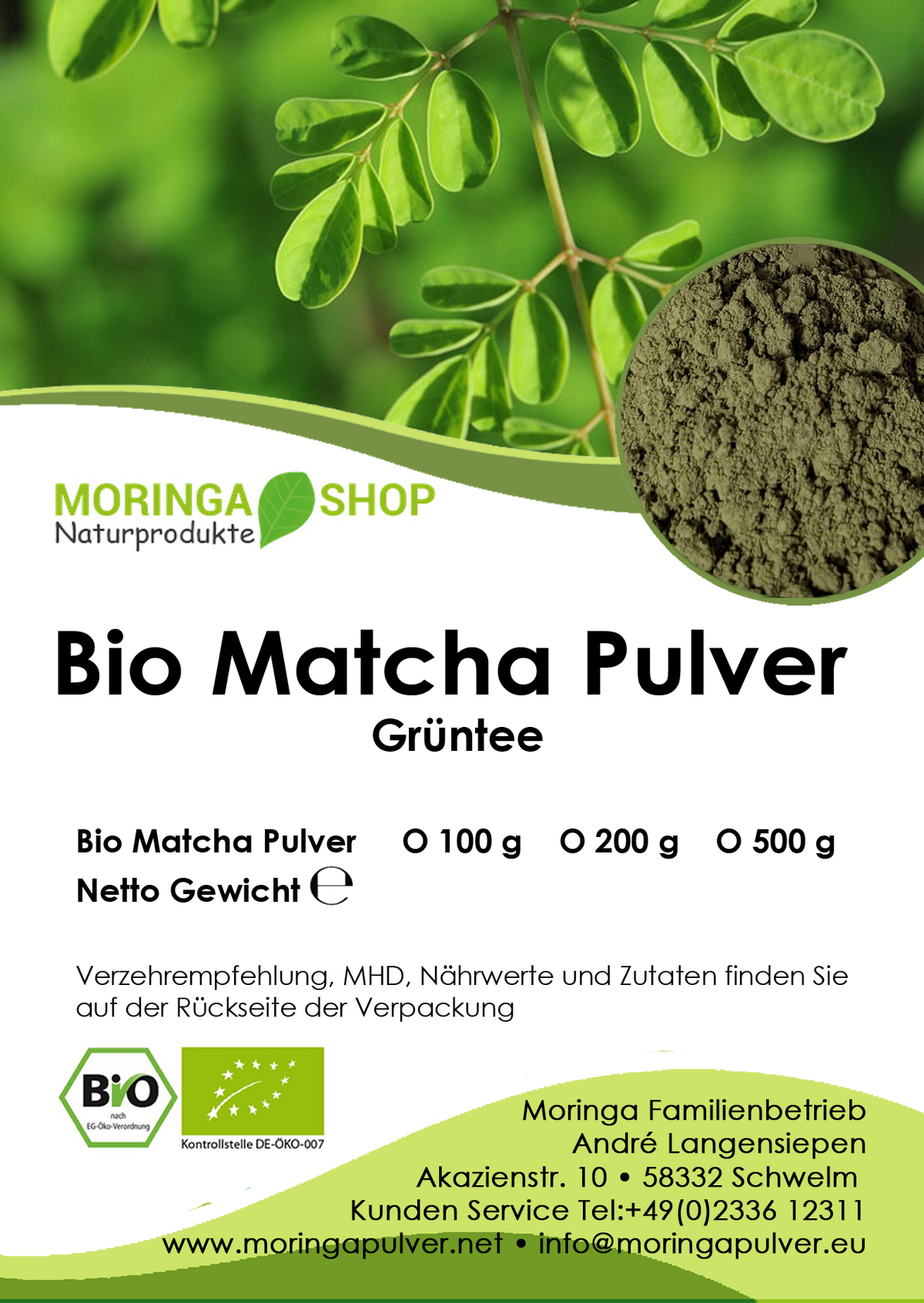 Matcha Pulver | Tee - Bio - Grüntee