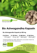 Ashwagandha Kapseln - Bio