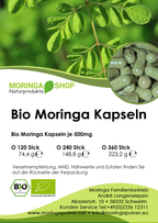 Moringa Kapseln Etikett