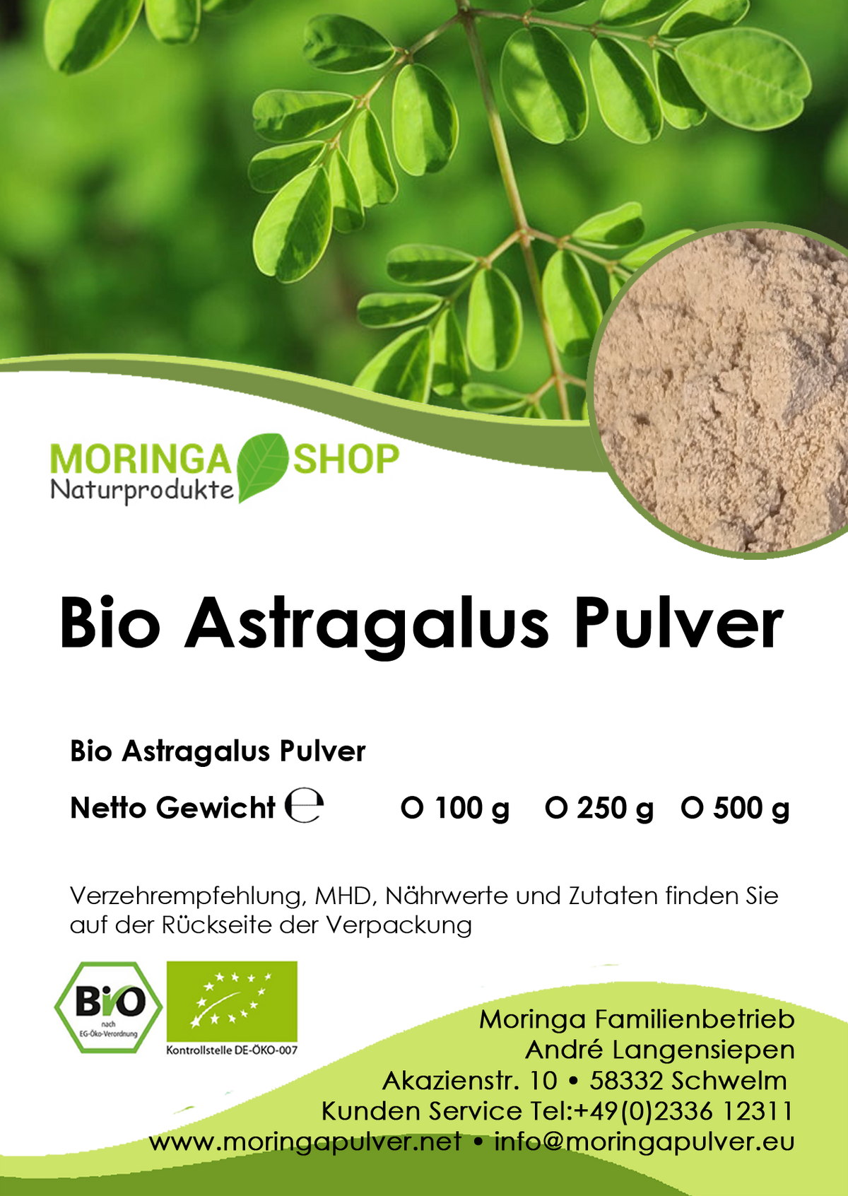 Astragalus Pulver - Bio