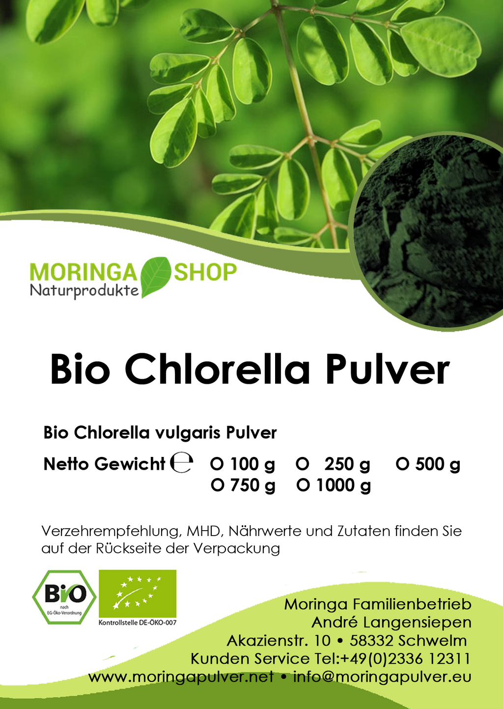 Chlorella Pulver - Bio