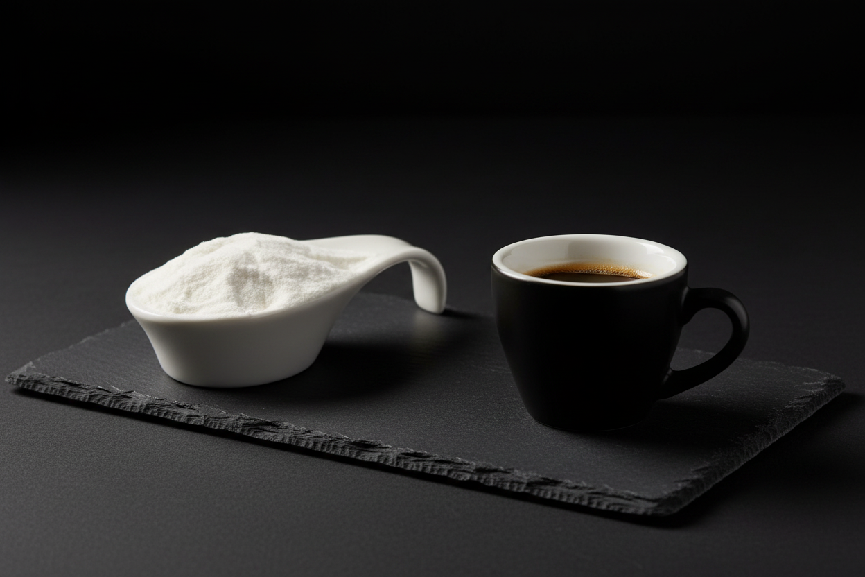 Kollagen Pulver mit Kaffee