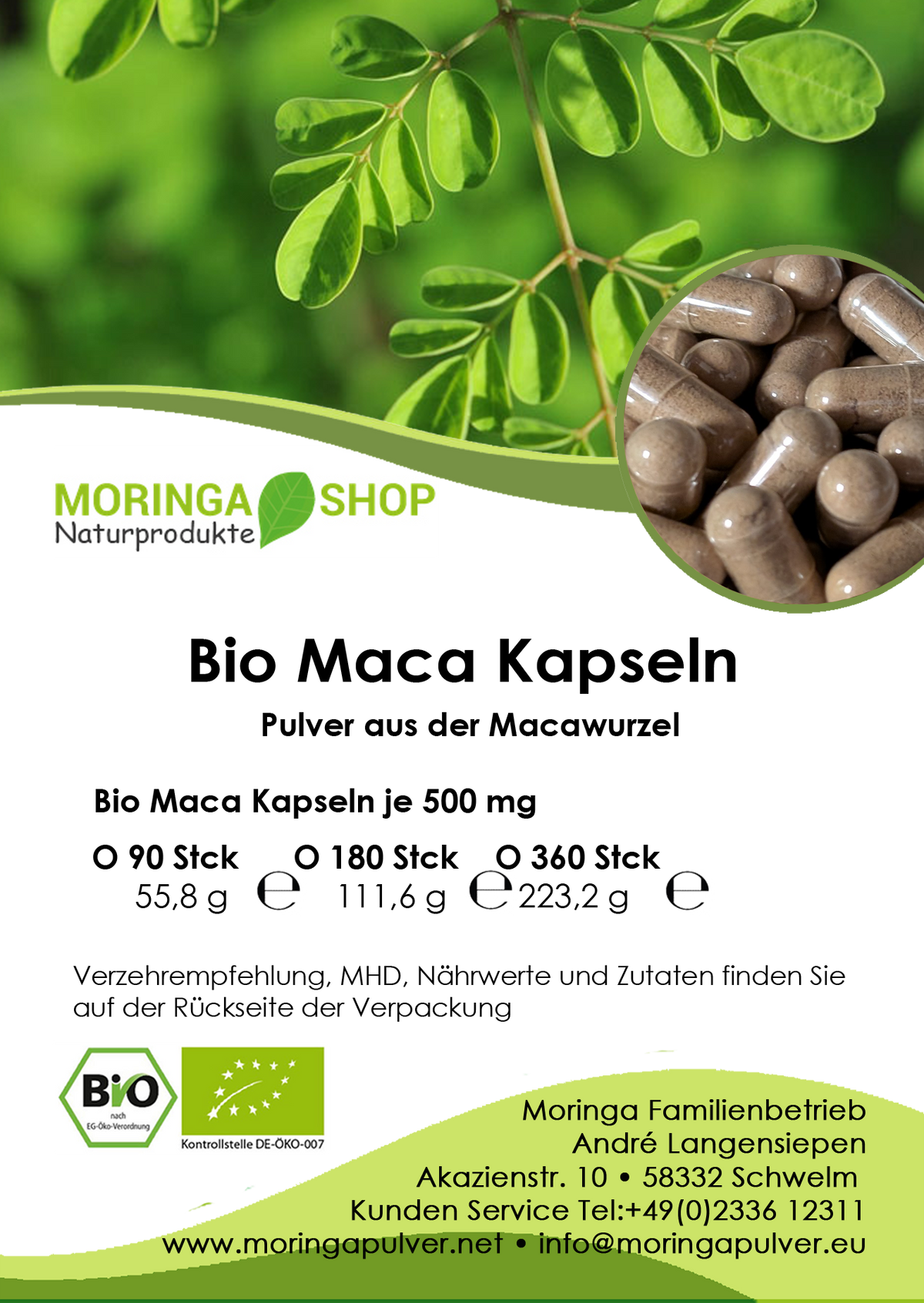 Maca Kapseln - Bio