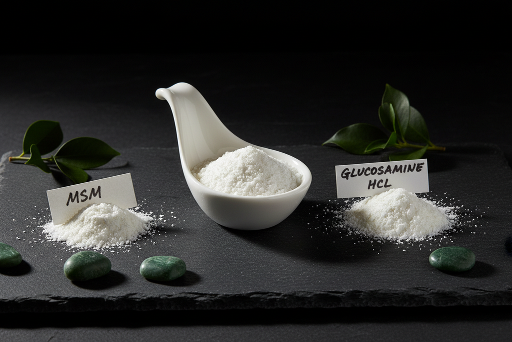 MSM Glucosamin Mix zwei Häufchen